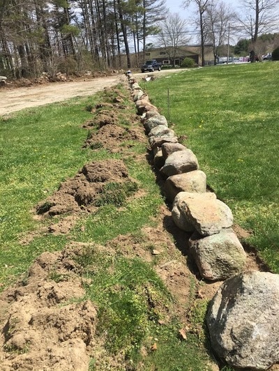 Construction of property line wall